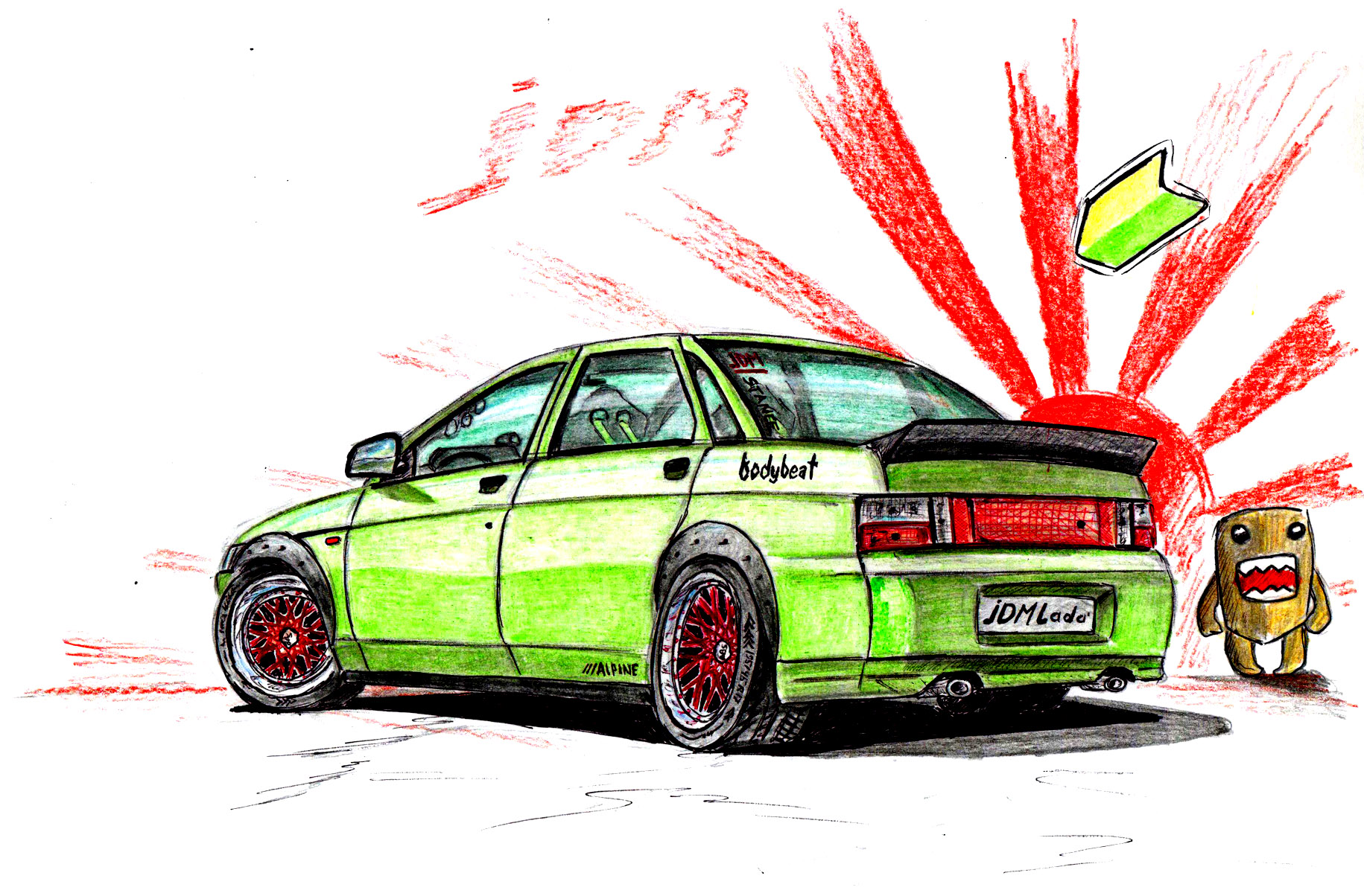 Jdm машины рисунки