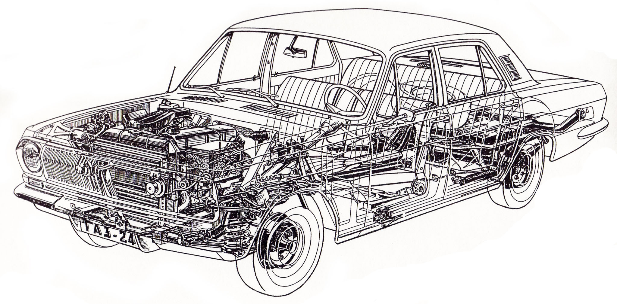 Схема автомобиля ГАЗ_24